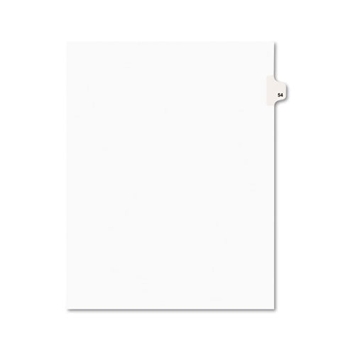 Preprinted Legal Exhibit Side Tab Index Dividers, Avery Style, 10-tab, 54, 11 X 8.5, White, 25-pack, (1054)