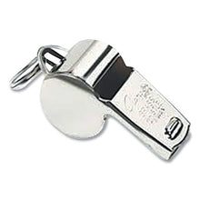Load image into Gallery viewer, Sports Whistle, Medium Weight, Metal, Silver

