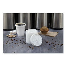 Load image into Gallery viewer, Plastic Lids, For 16oz Hot-cold Foam Cups, Sip-thru Lid, White, 1000-carton
