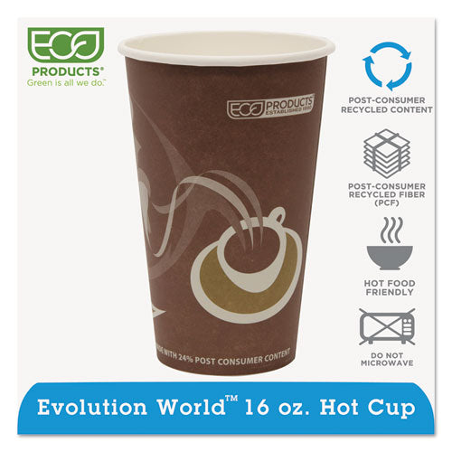 Evolution World 24% Recycled Content Hot Cups - 16oz., 50-pk, 20 Pk-ct