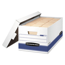 Load image into Gallery viewer, Stor-file Medium-duty Storage Boxes, Letter Files, 12.88&quot; X 25.38&quot; X 10.25&quot;, White-blue, 12-carton
