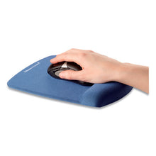 Load image into Gallery viewer, Plushtouch Mouse Pad With Wrist Rest, Foam, Blue, 7 1-4 X 9-3-8
