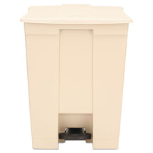 Load image into Gallery viewer, Step-on Receptacle, Rectangular, Polyethylene, 18 Gal, Beige

