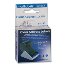 Load image into Gallery viewer, Slp-1rlc Self-adhesive Address Labels, 1.12&quot; X 3.5&quot;, Clear, 130 Labels-roll
