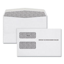 Load image into Gallery viewer, 1099 Double Window Envelope, Commercial Flap, Gummed Closure, Contemporary Seam, 5.63 X 9, White, 24-pack
