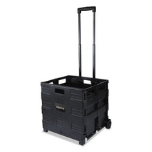 Load image into Gallery viewer, Collapsible Mobile Storage Crate, 18 1-4 X 15 X 18 1-4 To 39 3-8, Black
