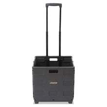 Load image into Gallery viewer, Collapsible Mobile Storage Crate, 18 1-4 X 15 X 18 1-4 To 39 3-8, Black
